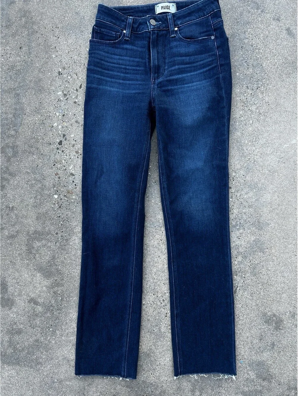 Paige Cindy Blue DeJeans Womens 25 Straight Leg Ankle Measure 24Wx28L Light Fade